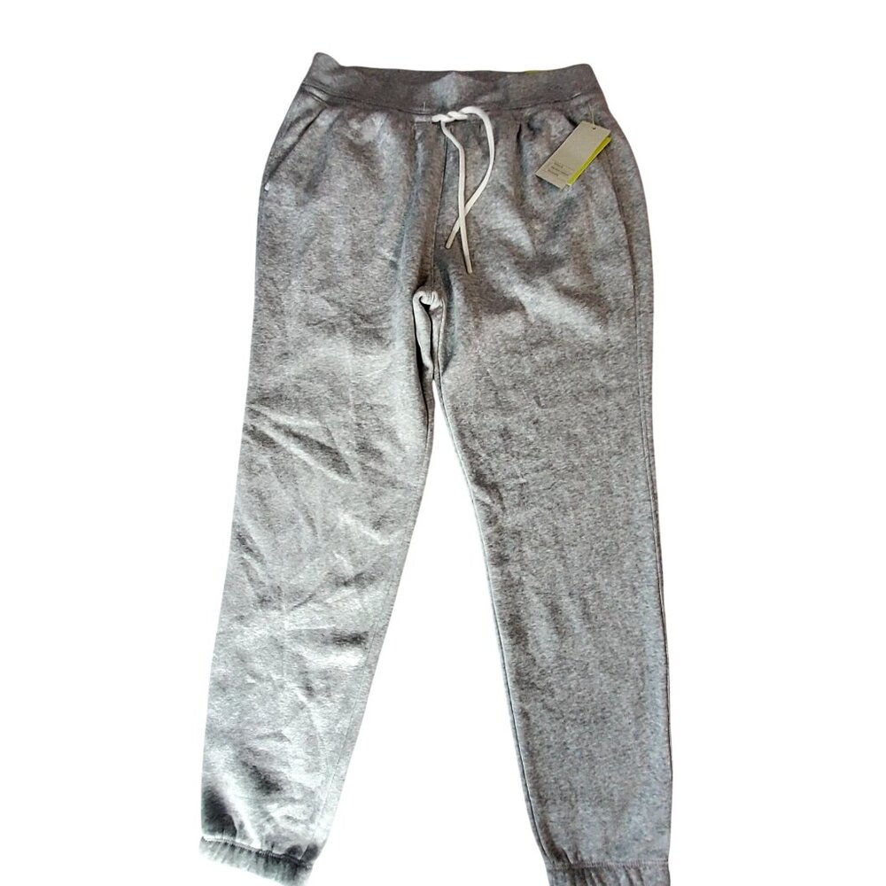 All In Motion Core Fleece Jogger Pants Relaxed Fit Side Pockets Size M Gray